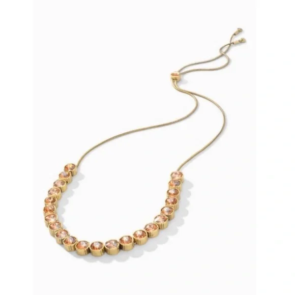 Stella & Dot | Champagne Peach + Vintage Gold Retired Vida Pulley Neckla… - Picture 7 of 8